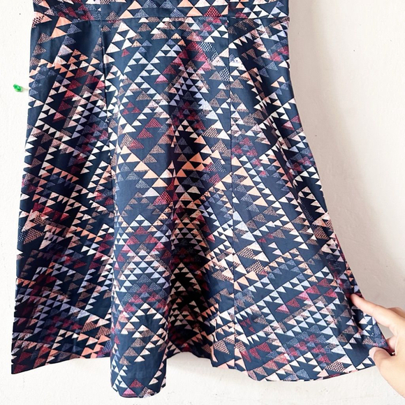 Banana Republic A-line Geometric Print Dress Women's Size 4 - Picture 4 of 8